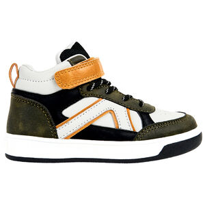 Αθλητικά παπούτσια ψηλά με χρωματιστά ενθέματα και βέλκρο για μωρό αγόρι 