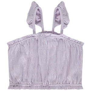 Κροπ τοπ smocké με βολάν τιράντες για κορίτσι 