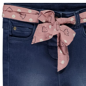Τζιν ίσιο με ζώνη για δέσιμο για bebe κορίτσι 