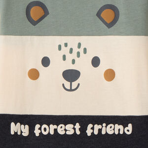 Μπλούζα με μακριά μανίκια και εφέ colorblock για μωρό αγόρι 