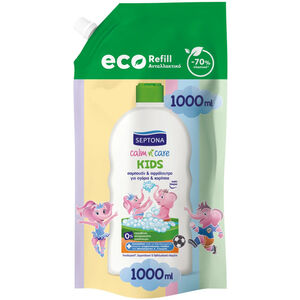 Septona Calm n' Care Kids Ανταλλακτικό Παιδικό Σαμπουάν & Αφρόλουτρο για Αγόρια & Κορίτσια, 1000ml 