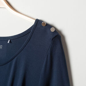 Φόρεμα εγκυμοσύνης μακρυμάνικο μπλε ναυτικό 