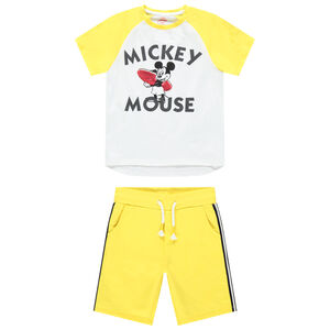 Σετ t-shirt σχέδιο Mickey Disney και βερμούδα με ρίγες 