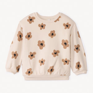 Sweat molleton oversize imprimé pour bébé fille 