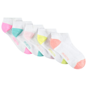 Κάλτσες σετ 5 ζευγάρια δίχρωμες - Λευκό 