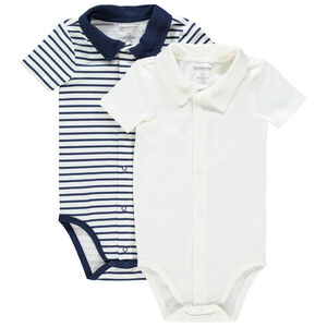 Σετ από 2 bodies κοντομάνικα μονόχρωμο/ριγέ 