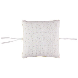 Διακοσμητικό μαξιλάρι από τετράγωνο ύφασμα, μετατρέψιμο σε προστατευτικό για κρεβάτι ή πάρκο 