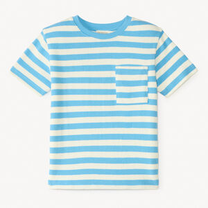 T-shirt με βραχίονα κοντό με ρίγες από σφουγγάρι για αγόρι 