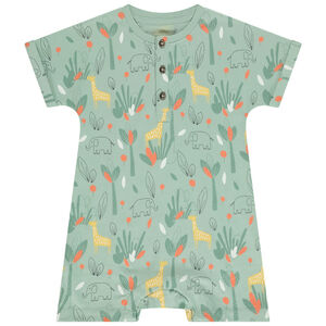 "Κοντή φόρμα με κοντά μανίκια και σχέδιο ζούγκλας για μωρό αγόρι" 