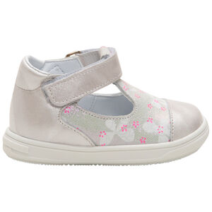 Δερμάτινα περλέ παπουτσάκια με μπαρέτα και τυπωμένα λουλούδια 