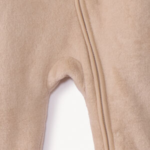 Combi pilote sherpa μονόχρωμο με 3D αυτιά αρκουδάκι για bebe αγόρι 