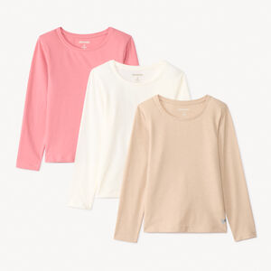 Σετ από 3 μπλουζάκια μακρυμάνικα με σχέδιο καρδιά για κορίτσι 