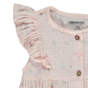 Σετ 3 τεμαχίων από διπλή γάζα με floral σχέδιο για bebe κορίτσι 