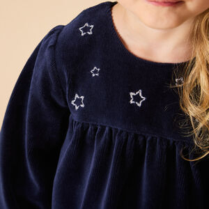 Φόρεμα γιορτής μακρυμάνικο από βελουτέ για μωρό κορίτσι 