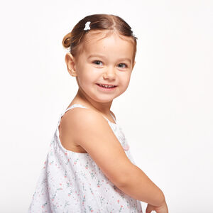 Φόρεμα με κέντημα και λουλούδια για μωρό κορίτσι  Main Φόρεμα με κέντημα και λουλούδια για μωρό κορίτσι