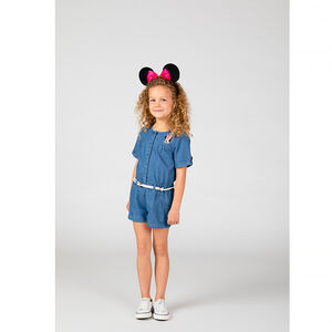 Combishort en denim broderies Minnie (Disney) pour fille Main Combishort en denim broderies Minnie (Disney) pour fille