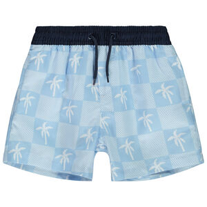 Σορτς μπάνιου καρό με τύπωμα φοίνικα για αγόρι 