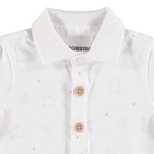 Ensemble salopette et polo motif renard 