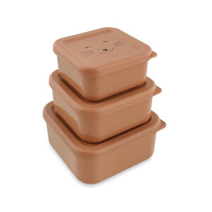 Σετ από 3 ροζ lunchbox gigogne Mrs. Cat 