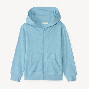 Γιλέκο μονόχρωμο με κουκούλα για αγόρι 