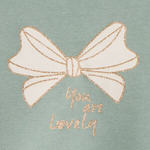 Φούτερ molleton μονόχρωμο με σχέδιο Love για bebe κορίτσι 