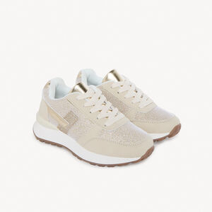 Διαμαντένια sneakers με χρυσές λεπτομέρειες για κορίτσι 