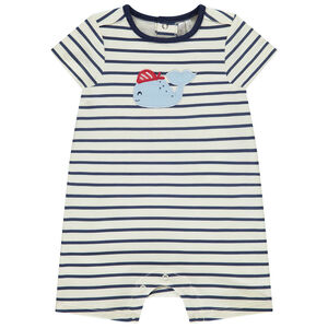 Σαλοπέτα κοντή με σχέδιο φάλαινας για μωρό αγόρι 