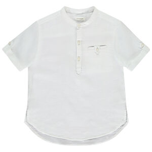 Τουνίκ κοντομάνικη μονόχρωμη σε διπλή γάζα για αγόρι 