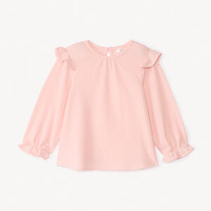 Tunique manches longues uni à volants pour bébé fille  Main Tunique manches longues uni à volants pour bébé fille