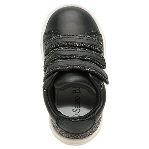 Χαμηλά αθλητικά παπούτσια με 3 αυτοκόλλητα βέλκρο και παγιέτες 