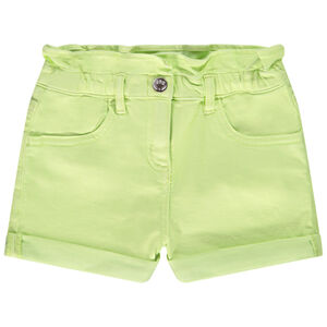 Σορτς από denim overdye μονόχρωμο για κορίτσι 