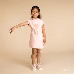 Φόρεμα κοντομάνικο φούτερ molleton Minnie Disney για κορίτσι 