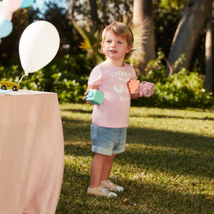 T-shirt με κοντά μανίκια με φανταστικό τύπωμα για κορίτσι μωρό 