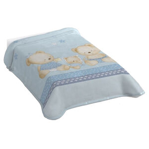 Belpla Κουβέρτα - Σάκος Βελουτέ Πολυεστερικός 80x90 Ster 663 Σιέλ 