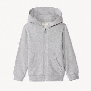 Ζακέτα με κουκούλα από φούτερ μονόχρωμη για αγόρι 