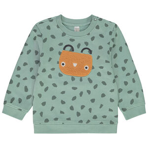 Φούτερ molleton με patch bouclette για bebe αγόρι 