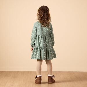 Φόρεμα μακρυμάνικο στυλ πουκαμίσου με φαντεζί σχέδιο για κορίτσι 