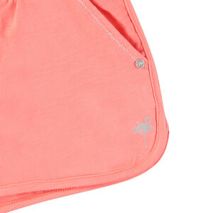 Σορτς μονόχρωμο από jersey με σχέδιο σε ασημένιο foil 