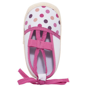 Υφασμάτινες εσπαντρίγιες με φιόγκο και πουά 