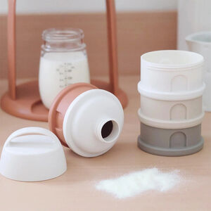 Δοσομετρική θήκη γάλακτος με 4 διαμερίσματα terracotta διάφανη 