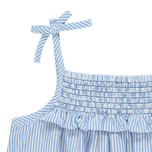 Top με τιράντες και ρίγες σε όλη την επιφάνεια 