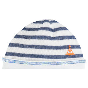 Bonnet rayé en jersey print tipi 