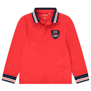 Polo manches longues fantaisie avec patch brodé pour garçon Main Polo manches longues fantaisie avec patch brodé pour garçon