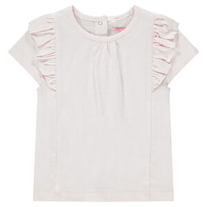 Κοντομάνικες μπλούζες με βολάν 