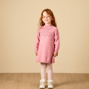 Ρόμπα μακρυμάνικη από φαντεζί πλεκτό για bebe κορίτσι  Main Ρόμπα μακρυμάνικη από φαντεζί πλεκτό για bebe κορίτσι