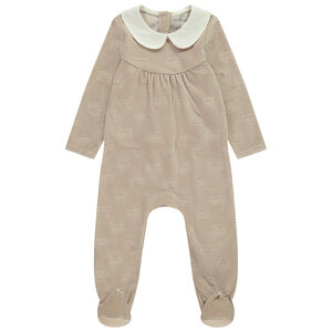 Βελουτέ φορμάκι με σχέδιο αλεπούδες για μωρό κορίτσι 