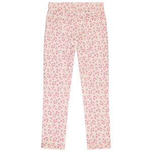 Jegging φαντασίας από ύφασμα french terry για κορίτσι 