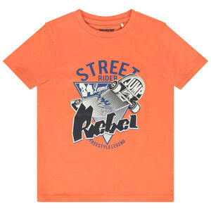 T-shirt κοντομάνικο σε φαντεζί σχέδιο για αγόρια 