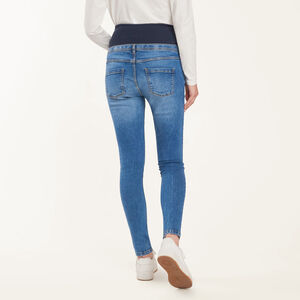 Slim jean εγκυμοσύνης με ψηλό ελαστικό μπαντέν 