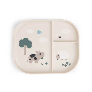 Δίσκος Από Πλαστικό Με Χωρίσματα Tiny Farm Sand 